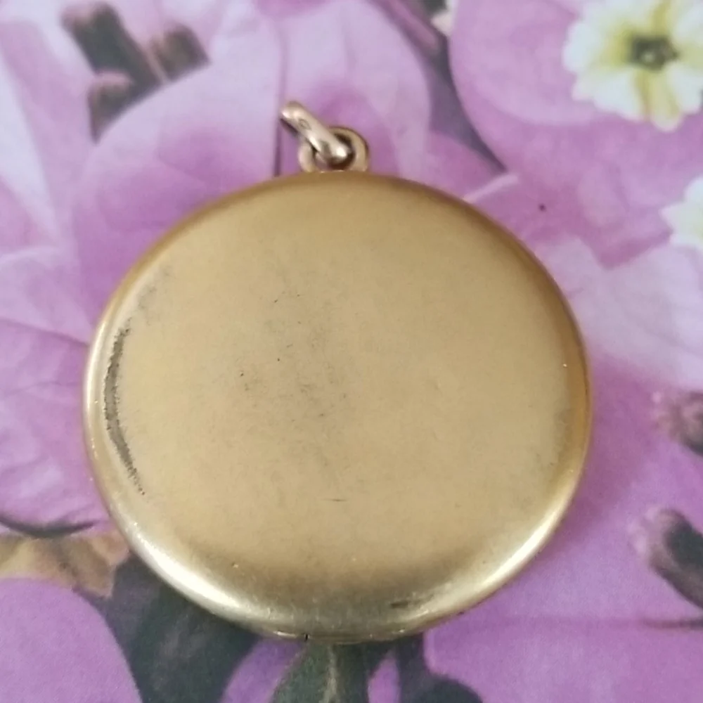Antique Vintage Early 1900s W & SB Art Nouveau Gold Filled and Sapphire Locket - Picture 6 of 16